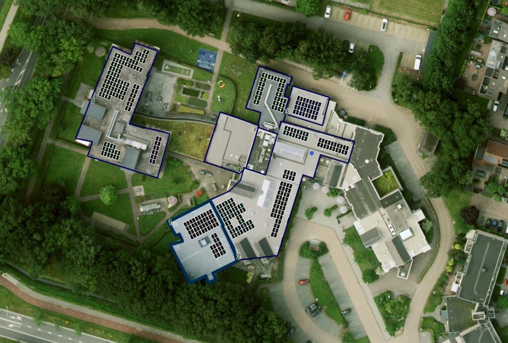 zonnepanelen op locatie Klaverweide